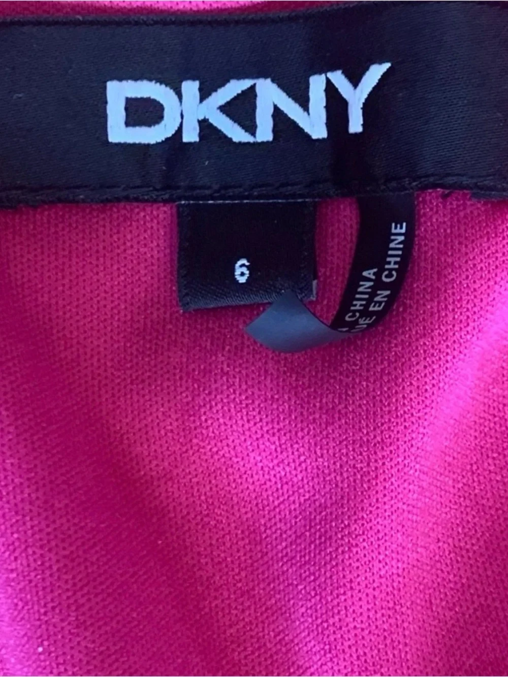 DKNY Magenta High-Low Wrap Dress